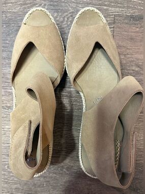 Pedro Garcia Hilda Women’s Tan Suede Espadrille Sandals | Sz 8.5 | Brand New